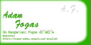 adam fogas business card